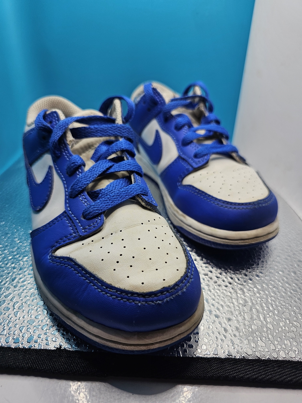 Nike Kids Royal Blue and White Nike Dunks Kentucky Edition 2020 Size 1